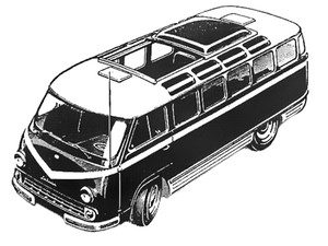 РАФ 977Е Турист, микроавтобус для обслуживания туристов 1962г.